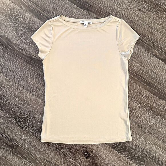 Banana Republic 100% Silk Short Sleeve Top - Picture 1 of 8